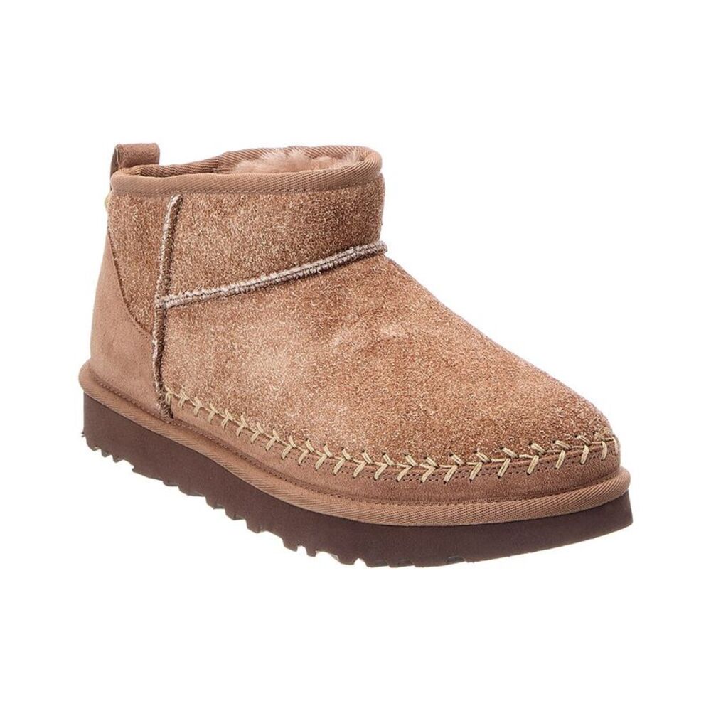 Ugg W Classic Ultra Mini Biarritz Suede Bootie, Brown